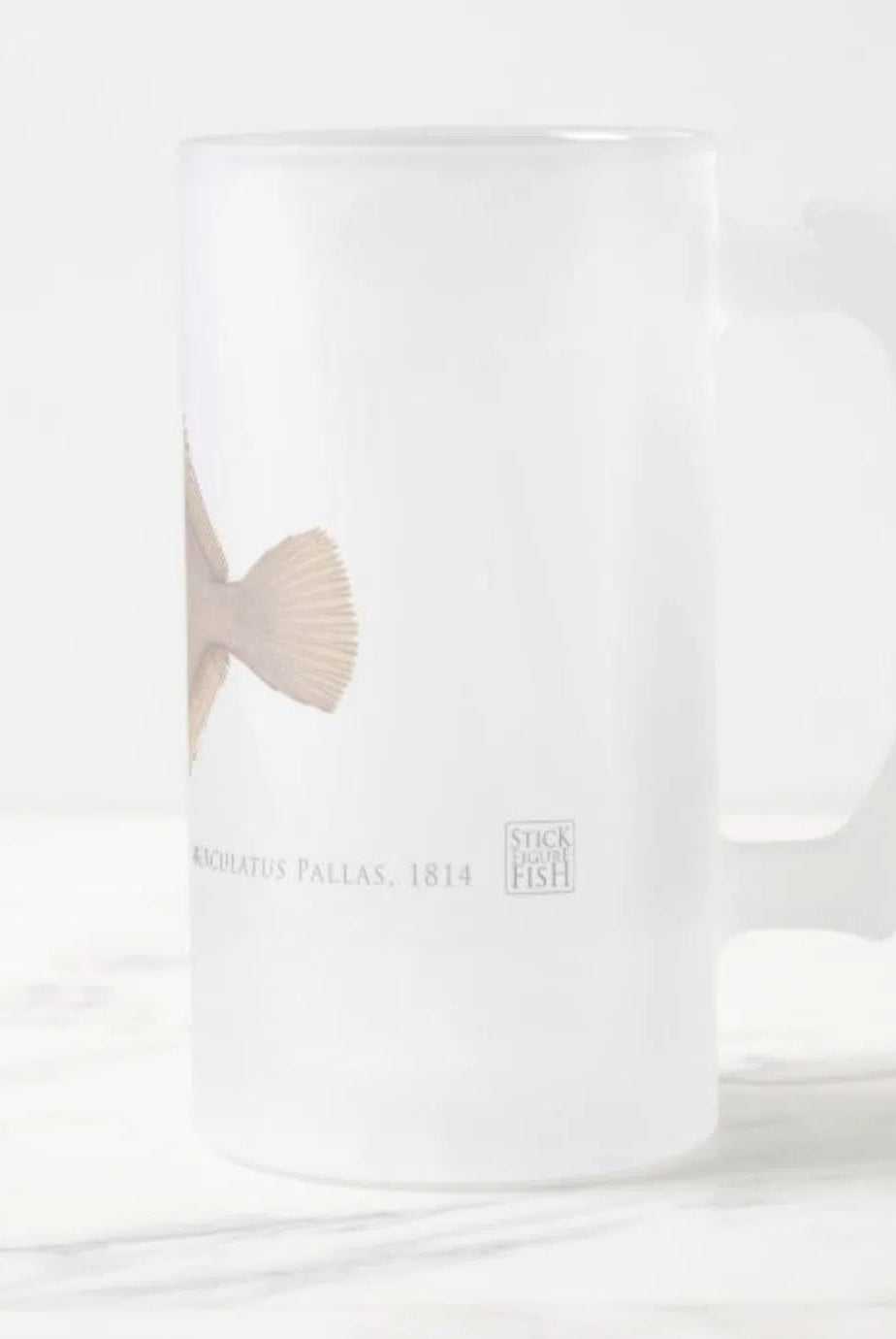 Alaska Plaice Stein featuring a detailed illustration by Dr. Lindsay Marshall