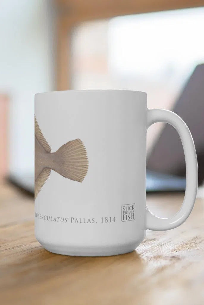 Alaska Plaice Mug-Stick Figure Fish Illustration