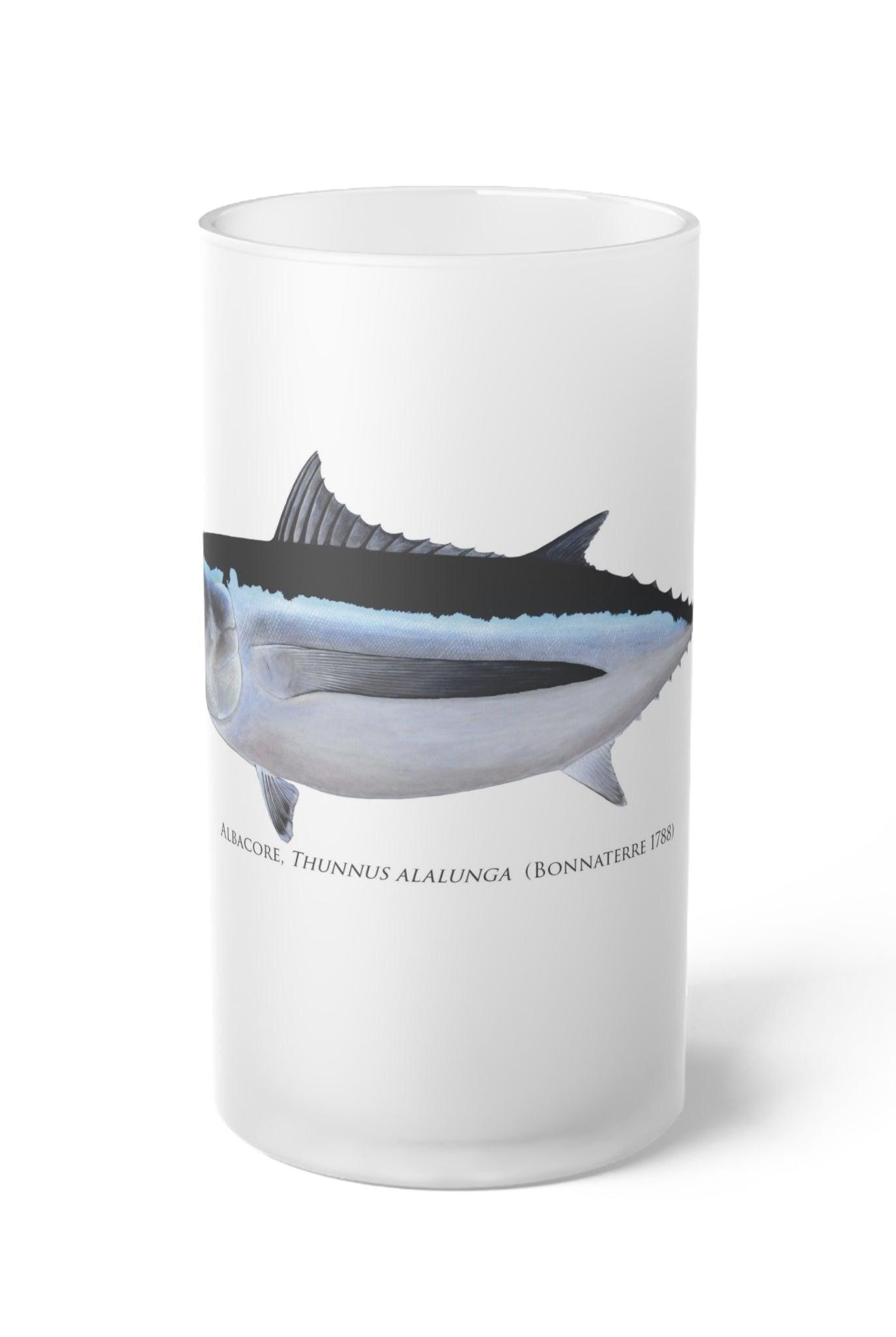 Albacore Stein featuring a detailed illustration by Dr. Lindsay Marshall