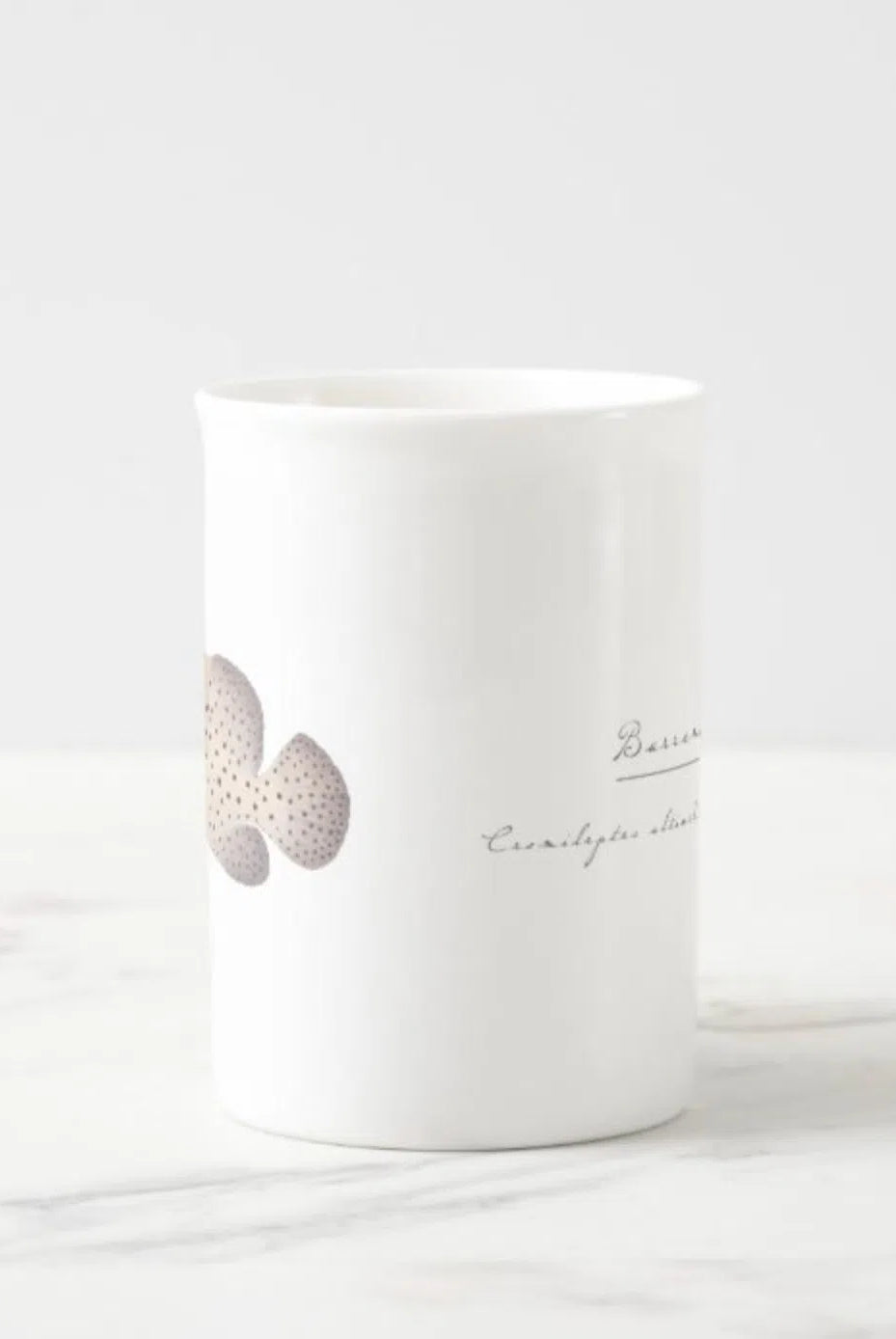 Barramundi Cod - Fine Bone China Mug-Stick Figure Fish Illustration