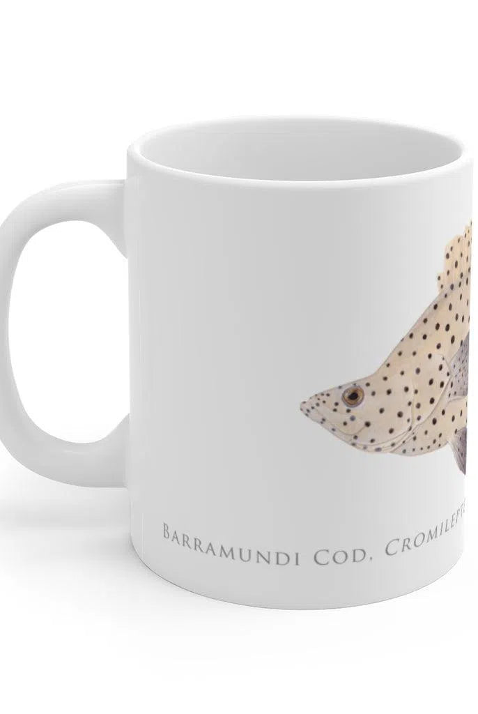 Barramundi Cod Mug-Stick Figure Fish Illustration