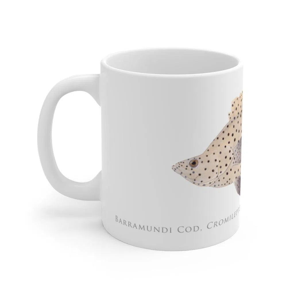 Barramundi Cod Mug-Stick Figure Fish Illustration