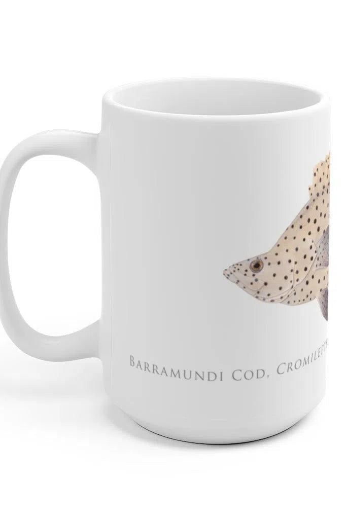 Barramundi Cod Mug-Stick Figure Fish Illustration
