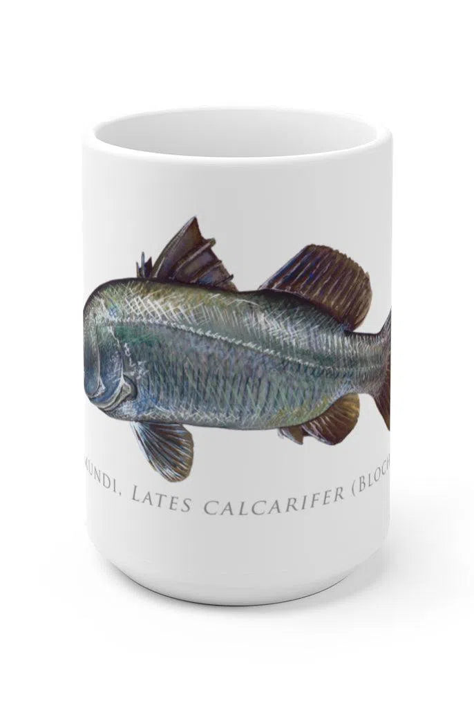 Barramundi Mug-Stick Figure Fish Illustration