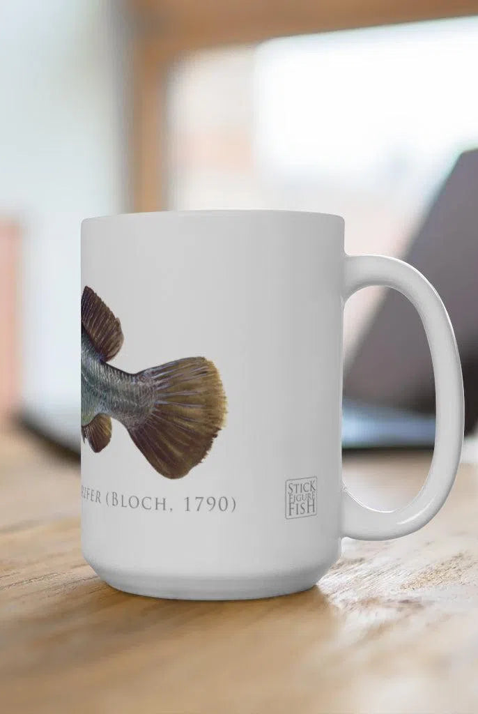 Barramundi Mug-Stick Figure Fish Illustration