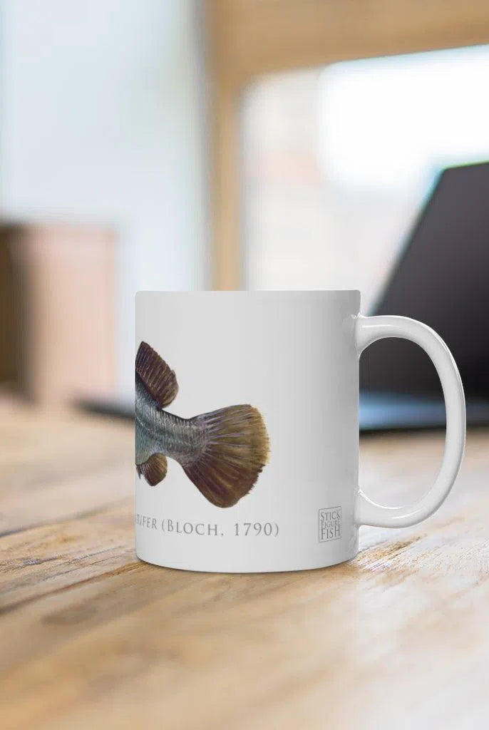 Barramundi Mug-Stick Figure Fish Illustration