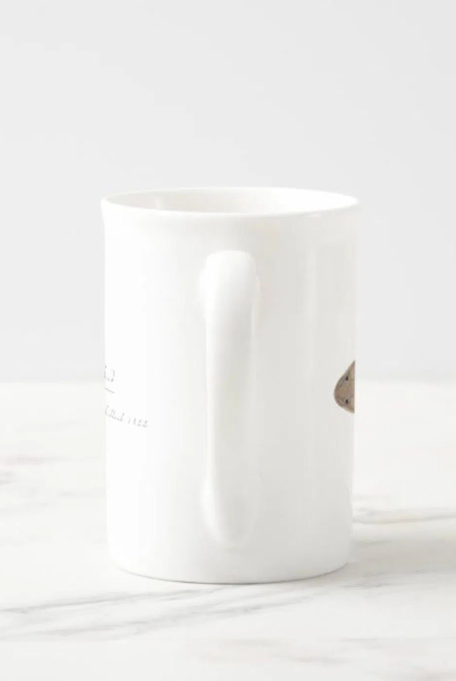 Bluespotted Flathead - Fine Bone China Mug-Stick Figure Fish Illustration