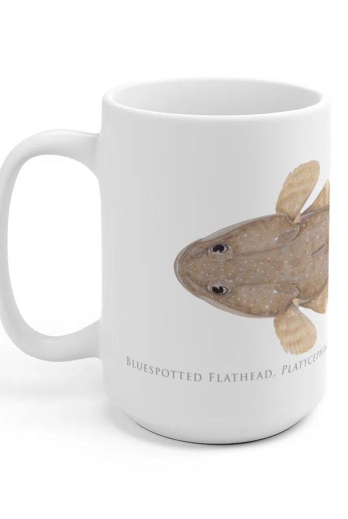 Bluespotted Flathead Mug-Stick Figure Fish Illustration