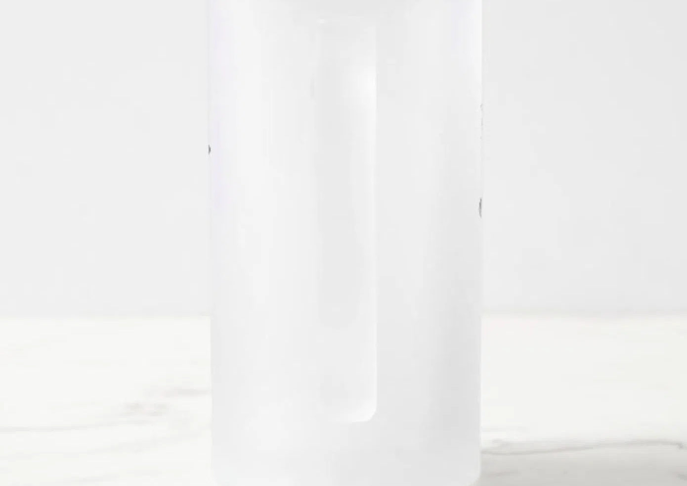 Bull Shark - Frosted Glass Stein-Stick Figure Fish Illustration