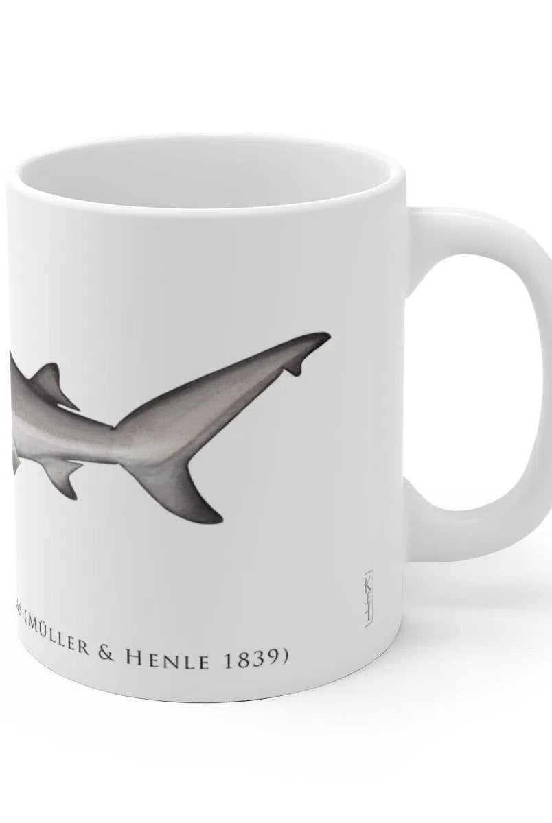 Bull Shark Mug-Stick Figure Fish Illustration