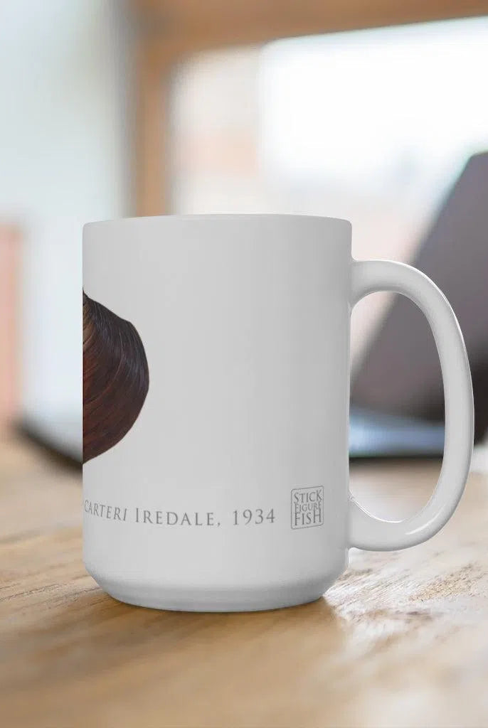 Ambiguus Mussel Mug-Stick Figure Fish Illustration