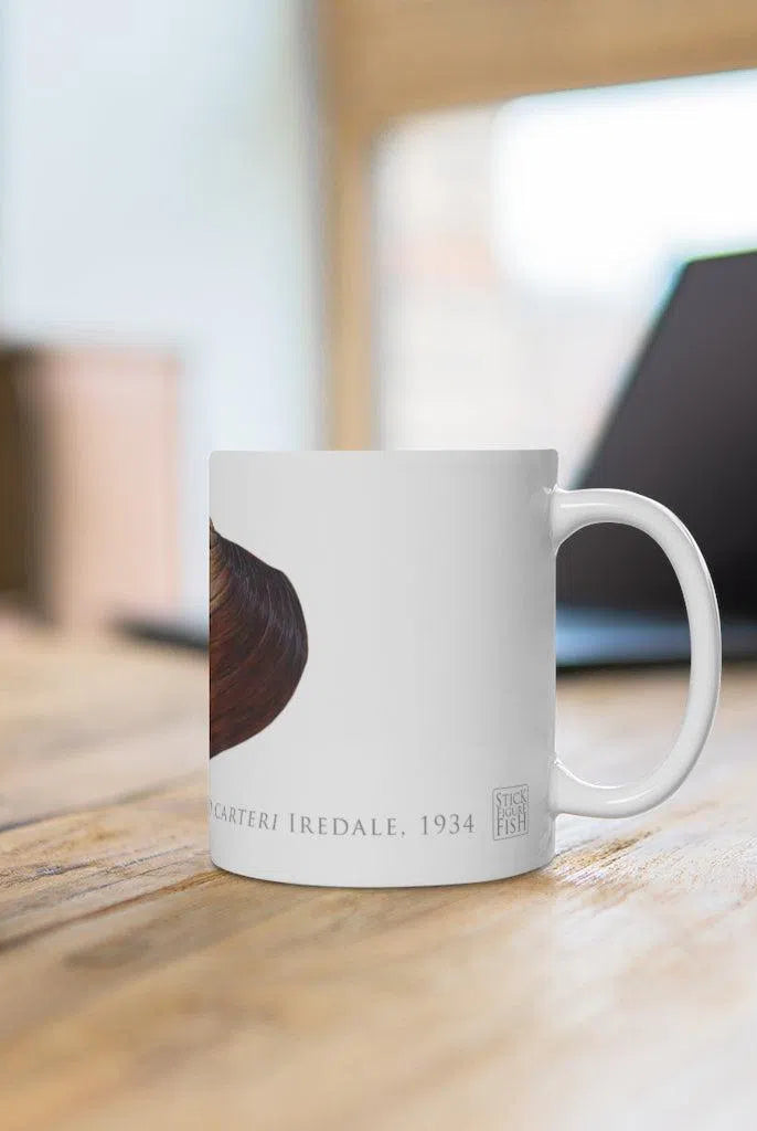 Ambiguus Mussel Mug-Stick Figure Fish Illustration