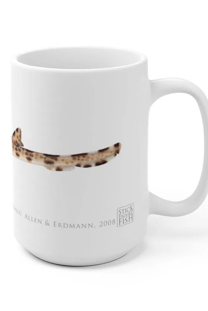 Cenderwasih Epaulette Shark Mug-Stick Figure Fish Illustration