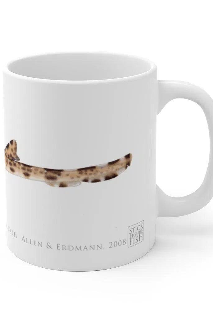 Cenderwasih Epaulette Shark Mug-Stick Figure Fish Illustration