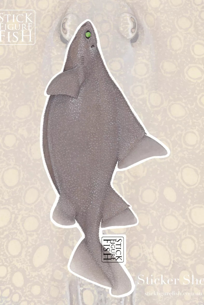 Choose Your Species - Shark and Ray Sticker Sheet-Stick Figure Fish Illustration