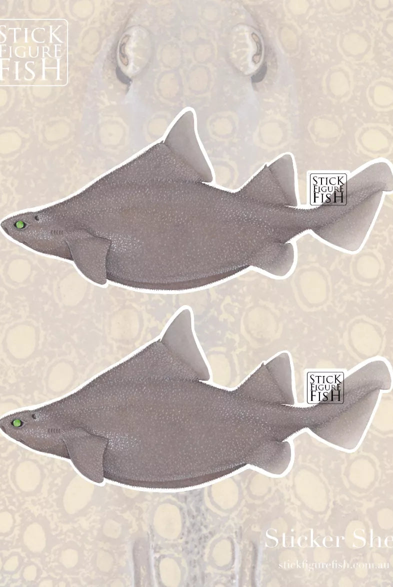 Choose Your Species - Shark and Ray Sticker Sheet-Stick Figure Fish Illustration