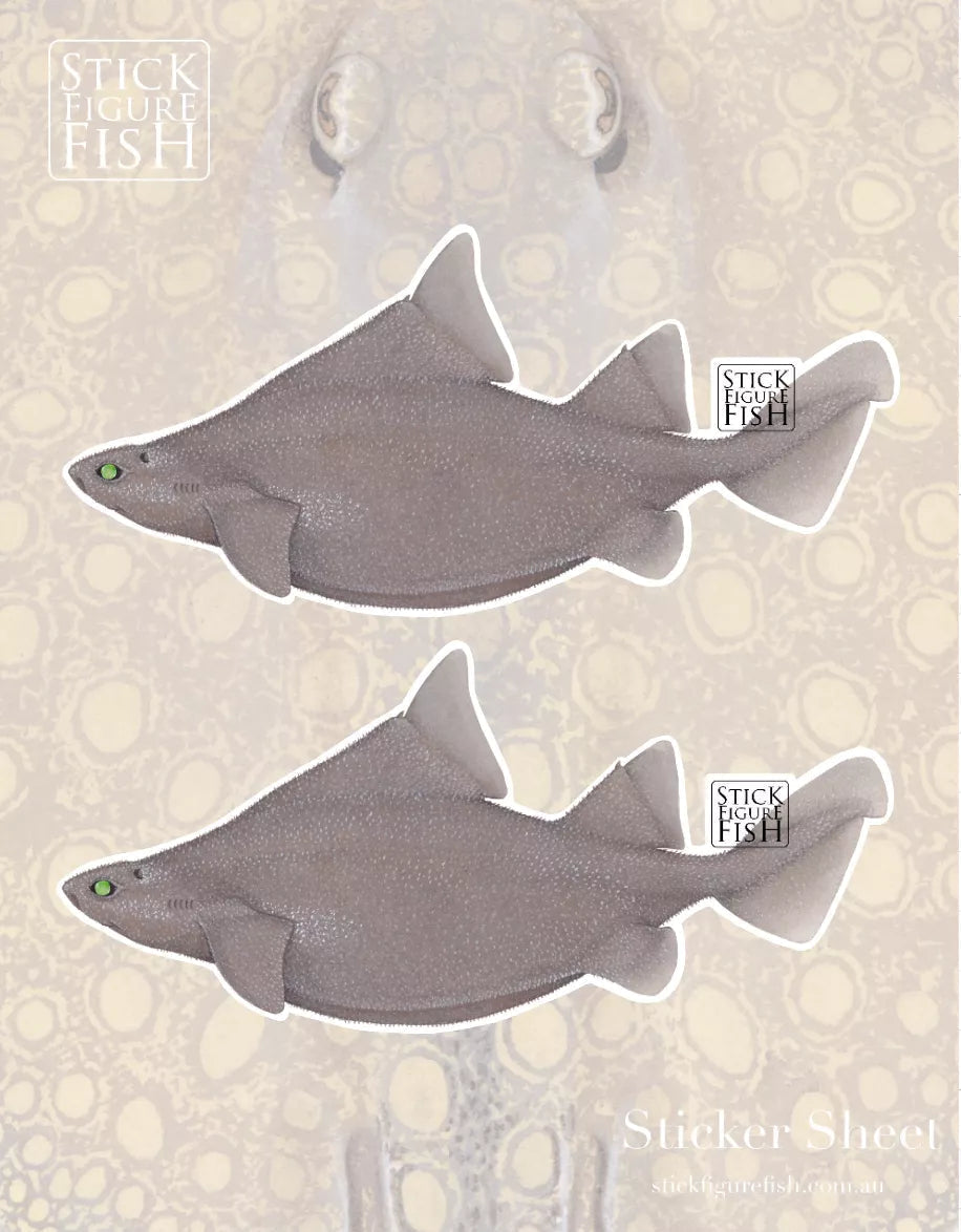 Choose Your Species - Shark and Ray Sticker Sheet-Stick Figure Fish Illustration