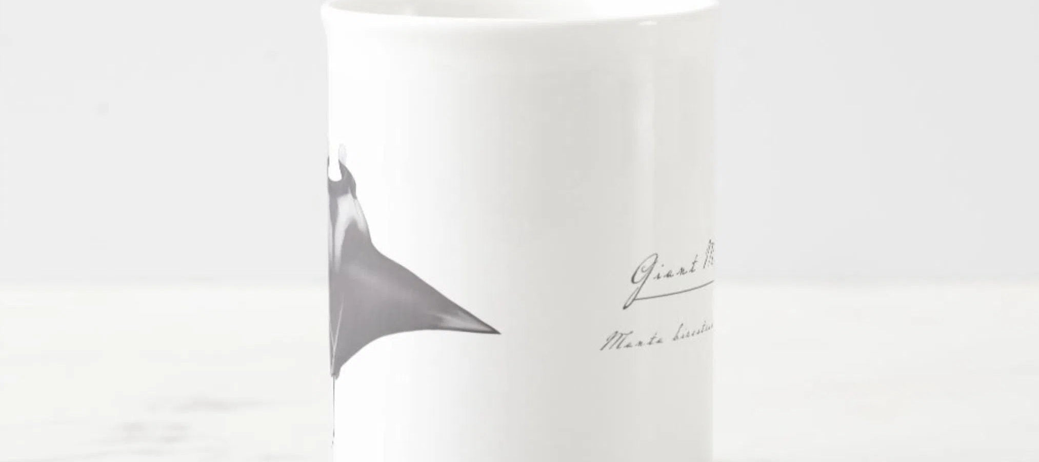 Choose Your Species - Shark or Ray - Fine Bone China Mug-Stick Figure Fish Illustration