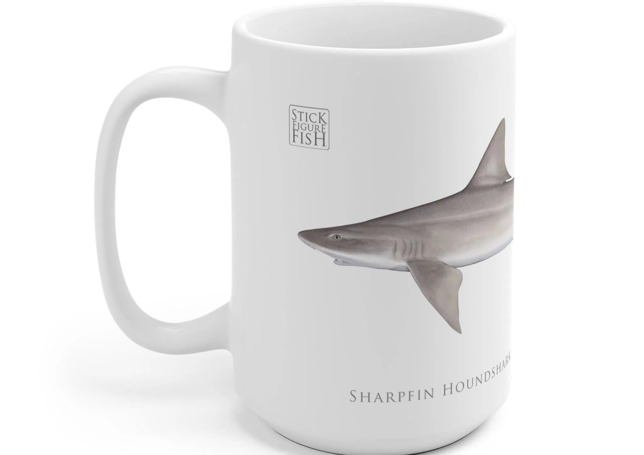 Choose Your Species - Shark or Ray - Mug-Stick Figure Fish Illustration