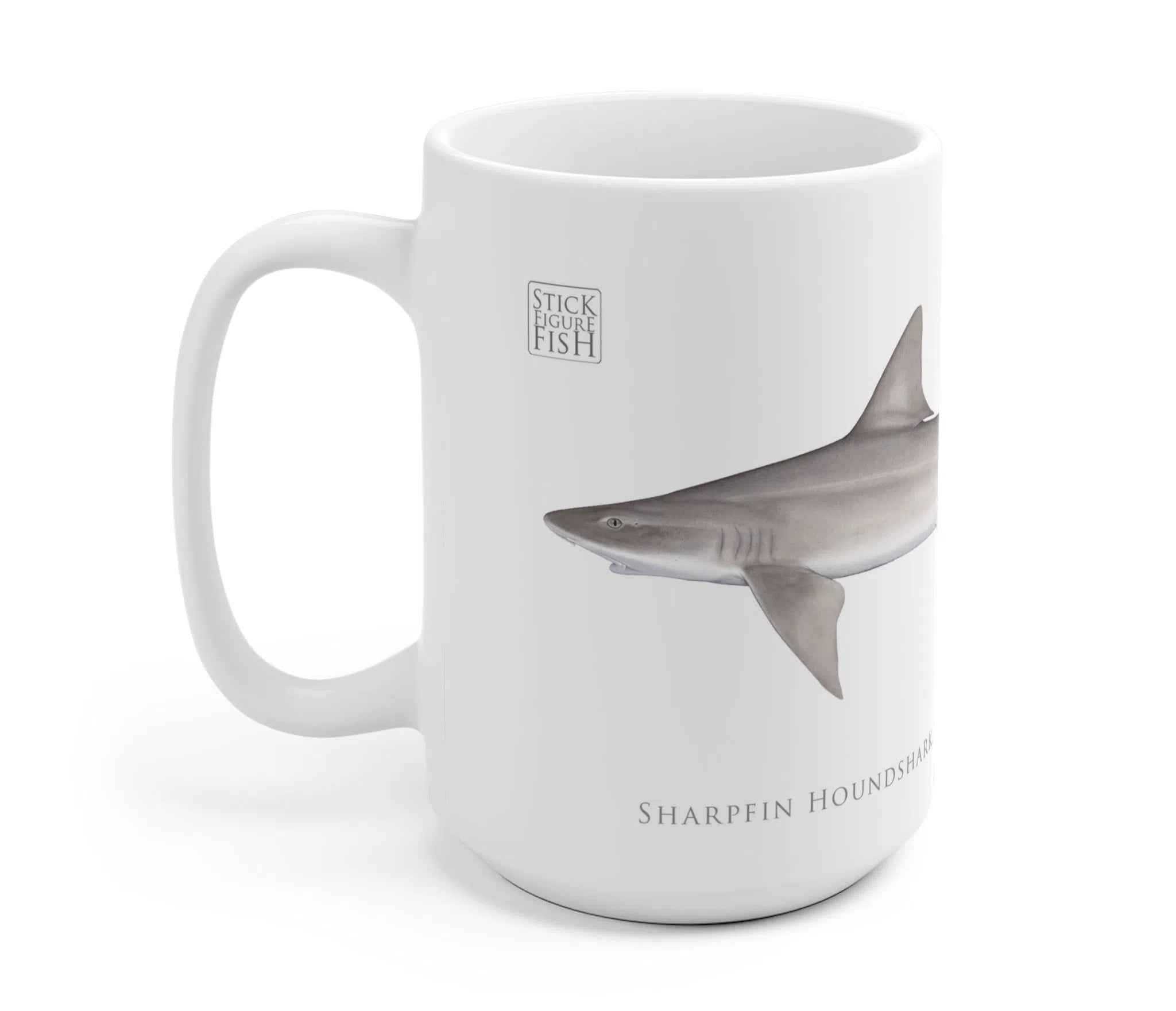 Choose Your Species - Shark or Ray - Mug-Stick Figure Fish Illustration
