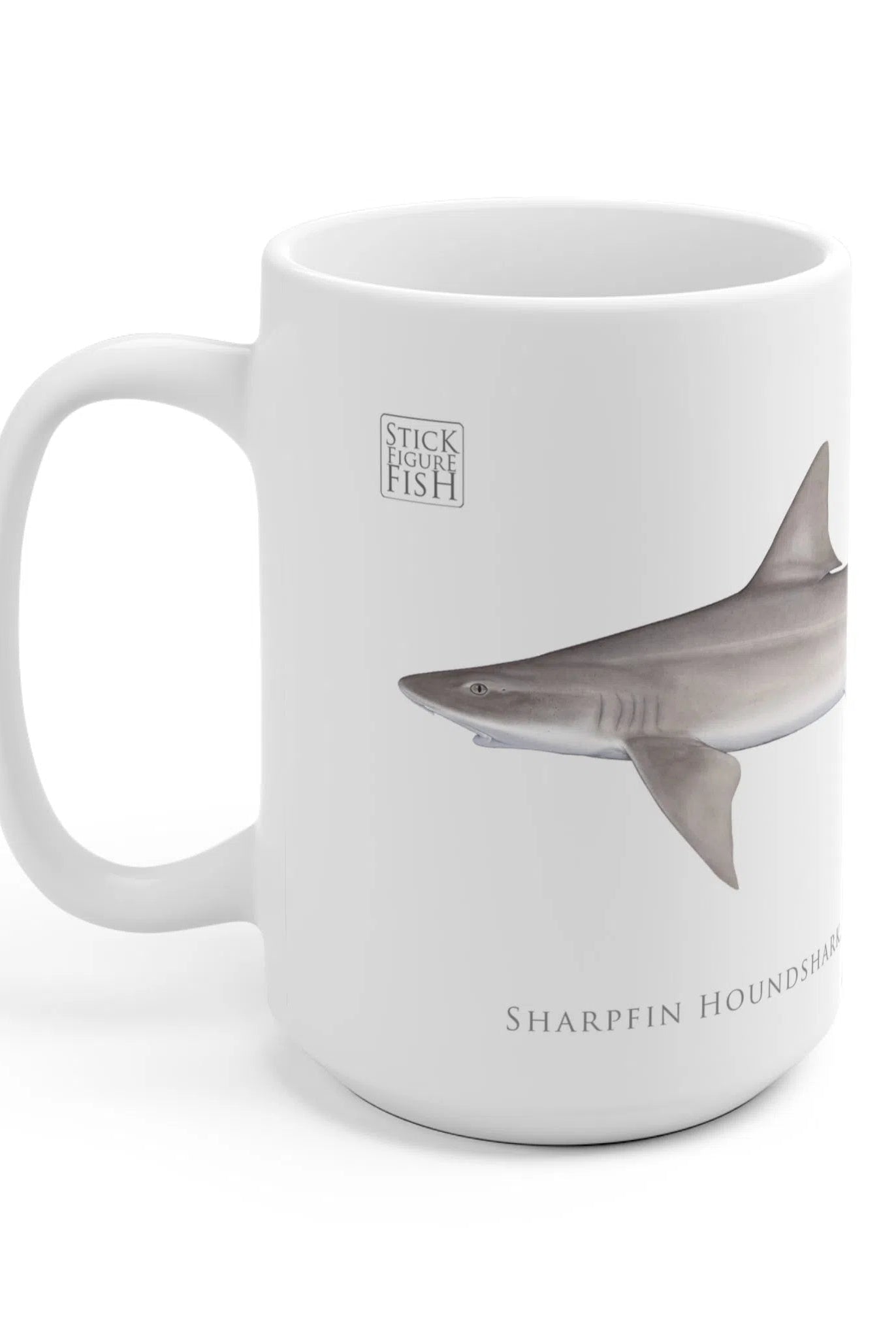 Choose Your Species - Shark or Ray - Mug-Stick Figure Fish Illustration