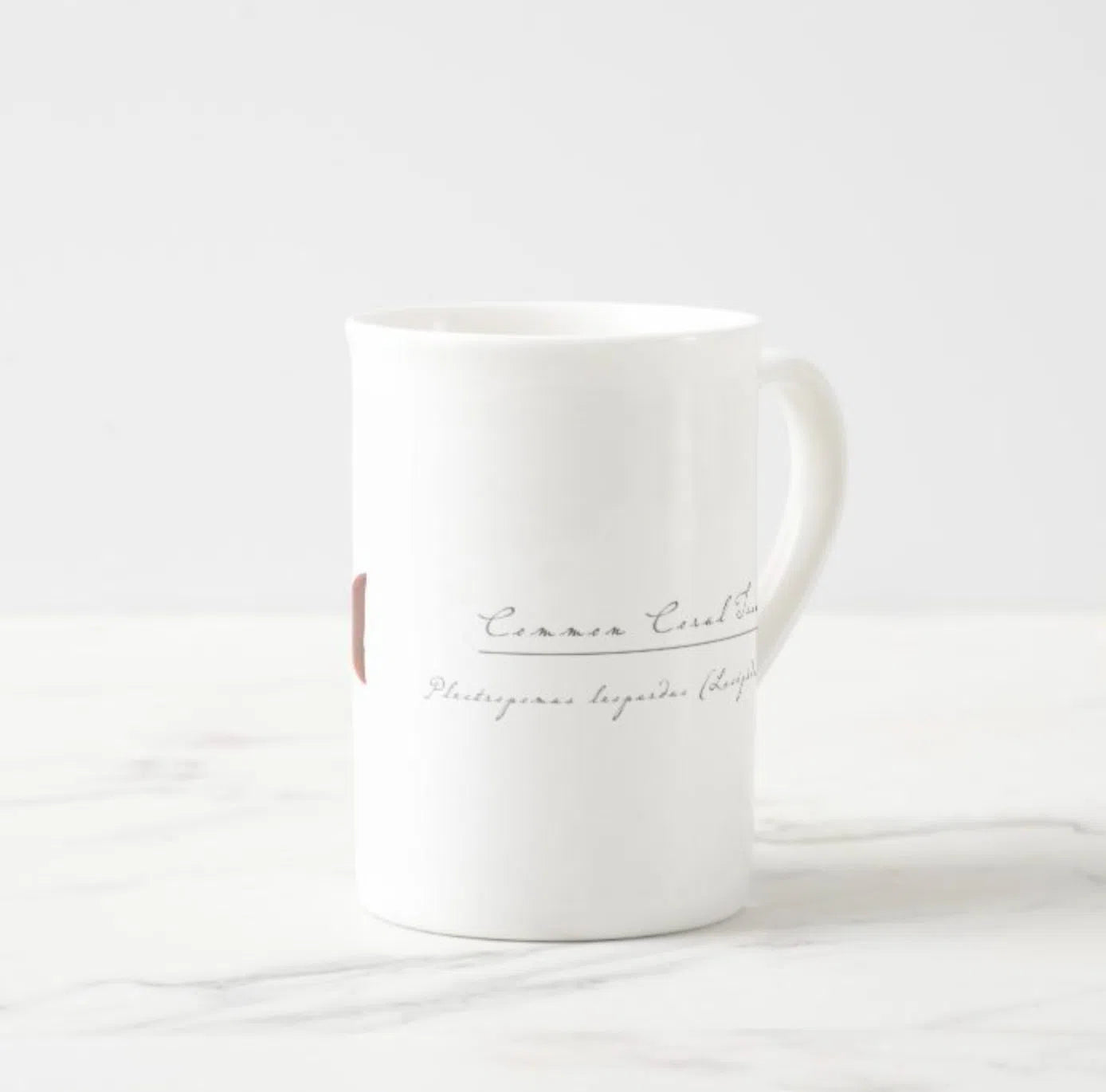 Common Coral Trout - Fine Bone China Mug-Stick Figure Fish Illustration