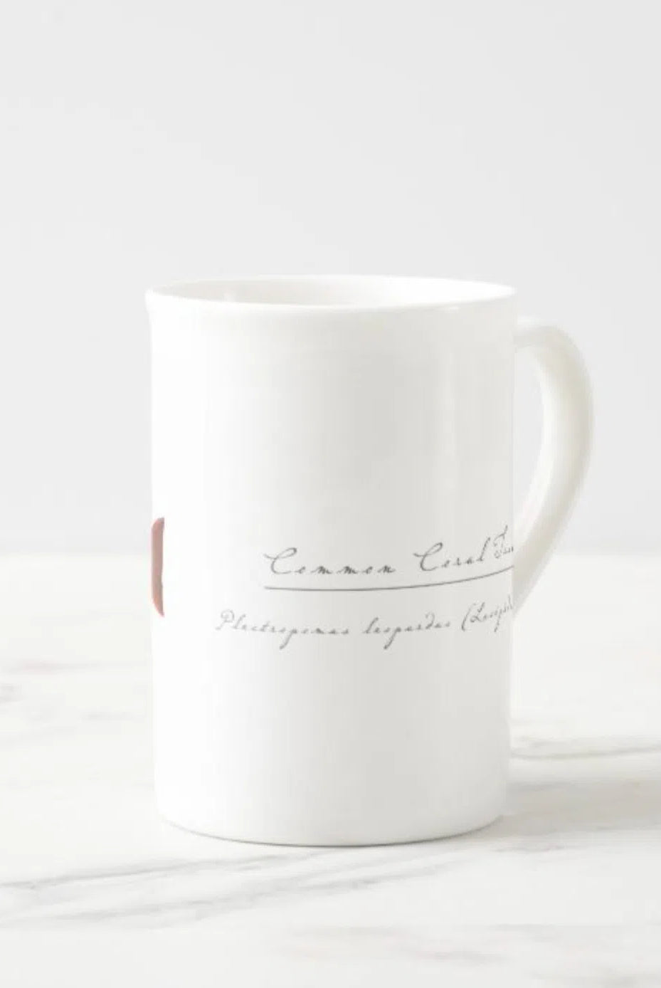 Common Coral Trout - Fine Bone China Mug-Stick Figure Fish Illustration