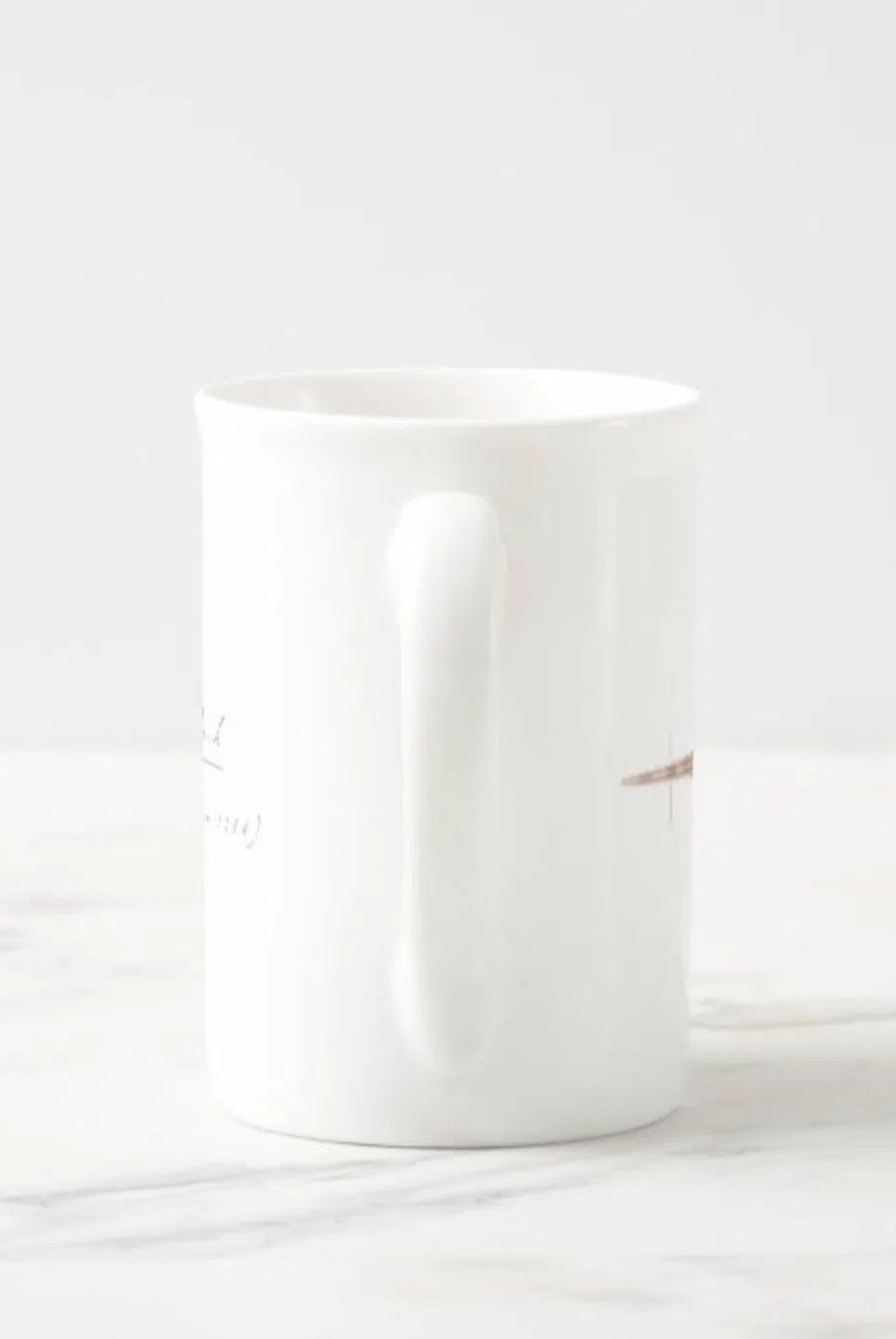 Common Sawshark - Fine Bone China Mug-Stick Figure Fish Illustration