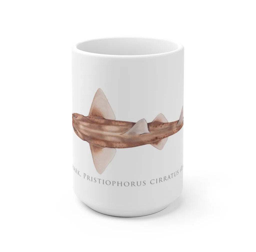 Common Sawshark mug-Stick Figure Fish Illustration