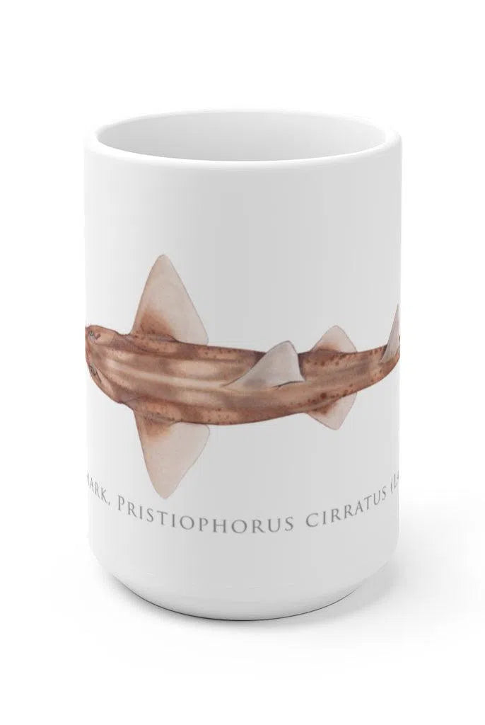Common Sawshark mug-Stick Figure Fish Illustration