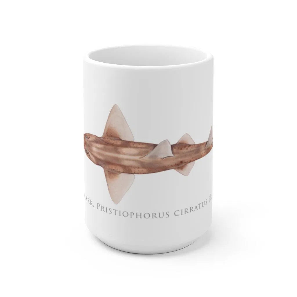 Common Sawshark mug-Stick Figure Fish Illustration