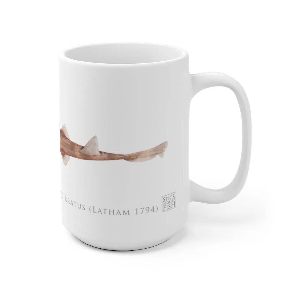 Common Sawshark mug-Stick Figure Fish Illustration