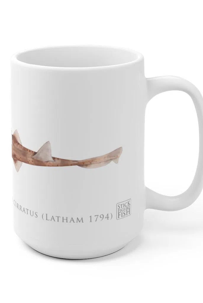 Common Sawshark mug-Stick Figure Fish Illustration