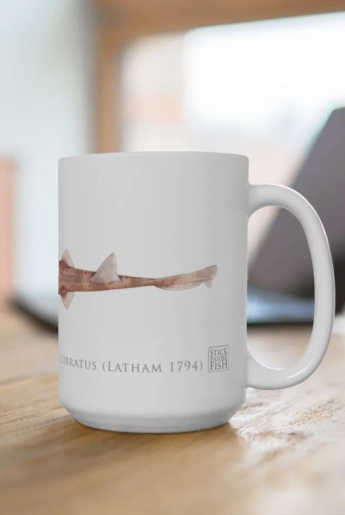 Common Sawshark mug-Stick Figure Fish Illustration