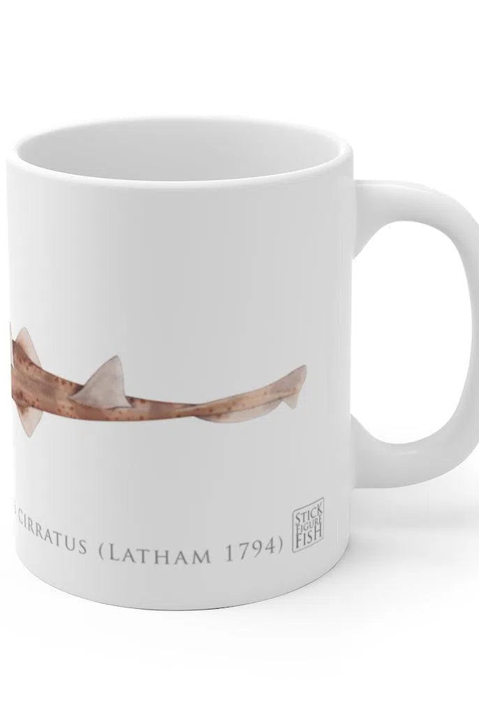 Common Sawshark mug-Stick Figure Fish Illustration