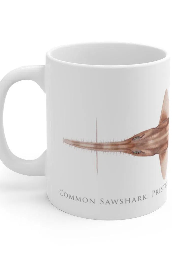Common Sawshark mug-Stick Figure Fish Illustration