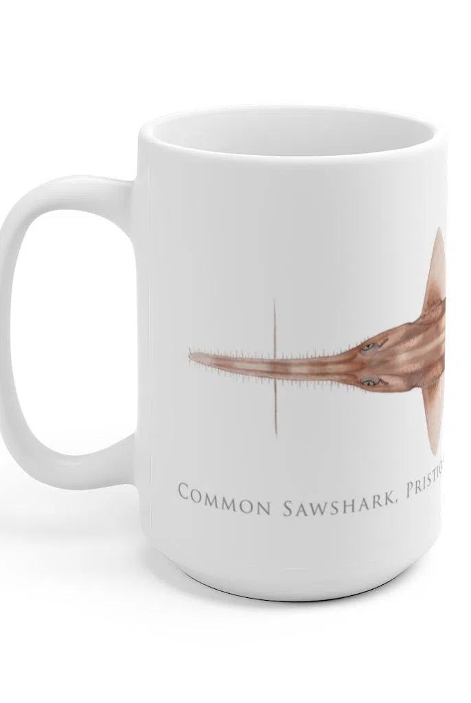 Common Sawshark mug-Stick Figure Fish Illustration