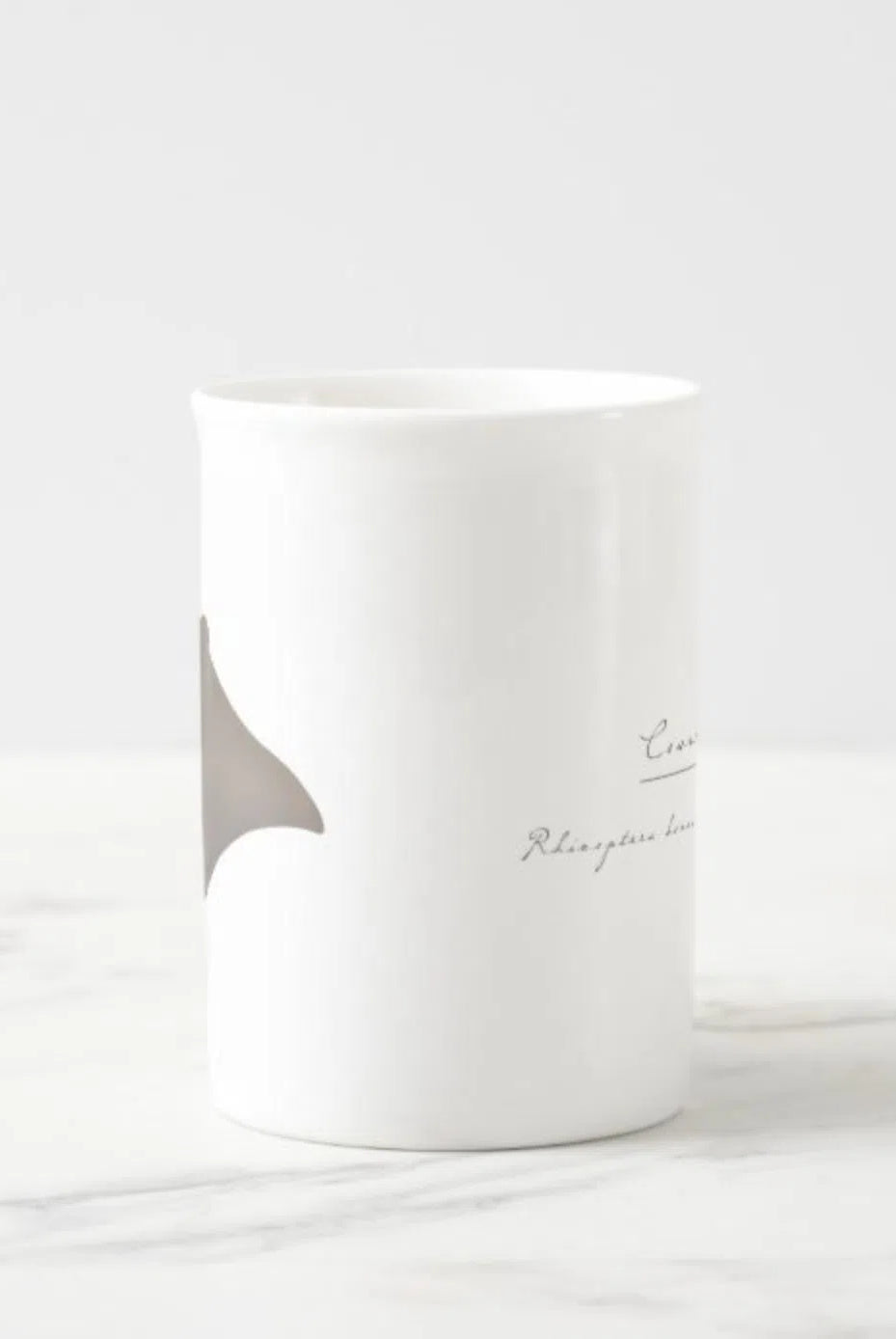Cownose Ray - Fine Bone China Mug-Stick Figure Fish Illustration