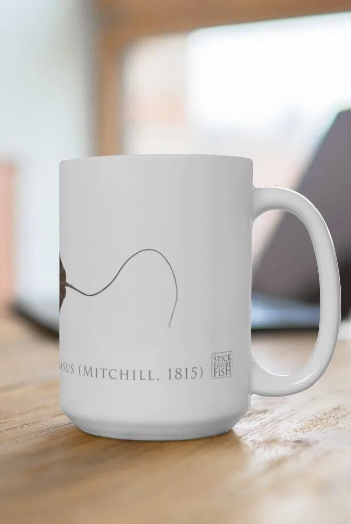 Cownose Ray mug-Stick Figure Fish Illustration