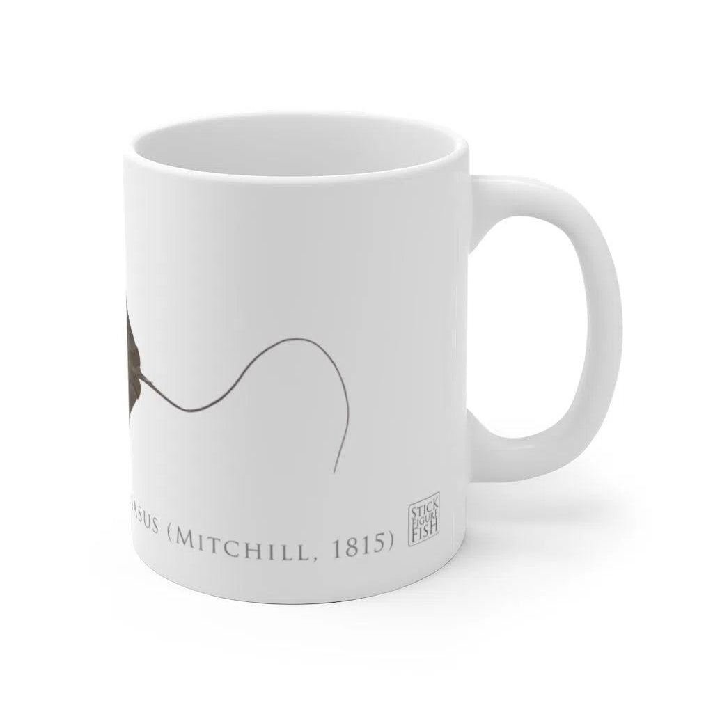 Cownose Ray mug-Stick Figure Fish Illustration