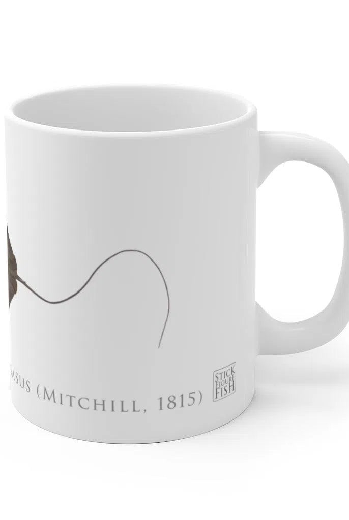 Cownose Ray mug-Stick Figure Fish Illustration