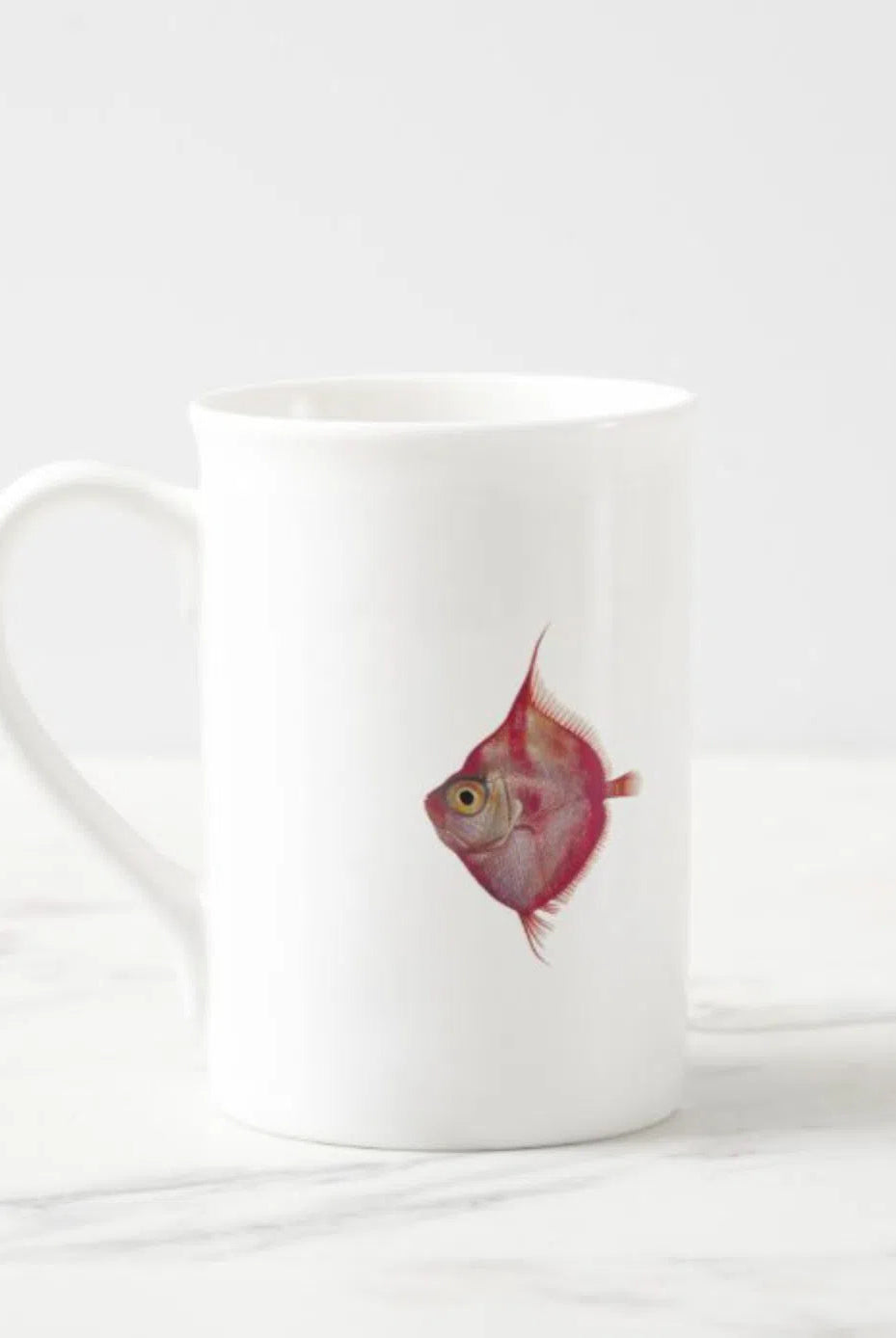 Deepbody Boarfish - Fine Bone China Mug-Stick Figure Fish Illustration
