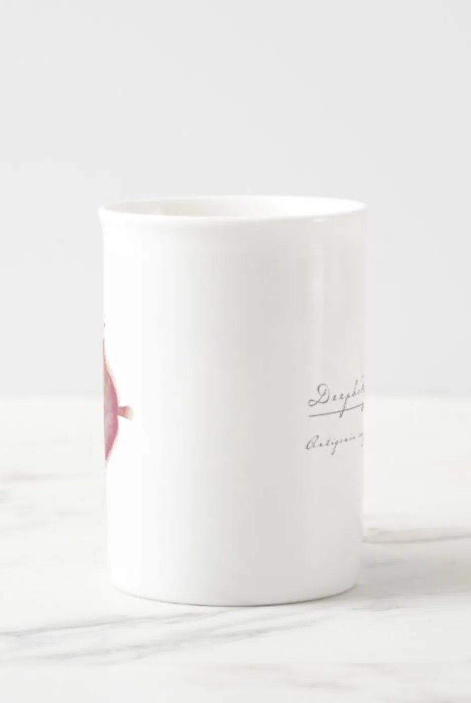 Deepbody Boarfish - Fine Bone China Mug-Stick Figure Fish Illustration