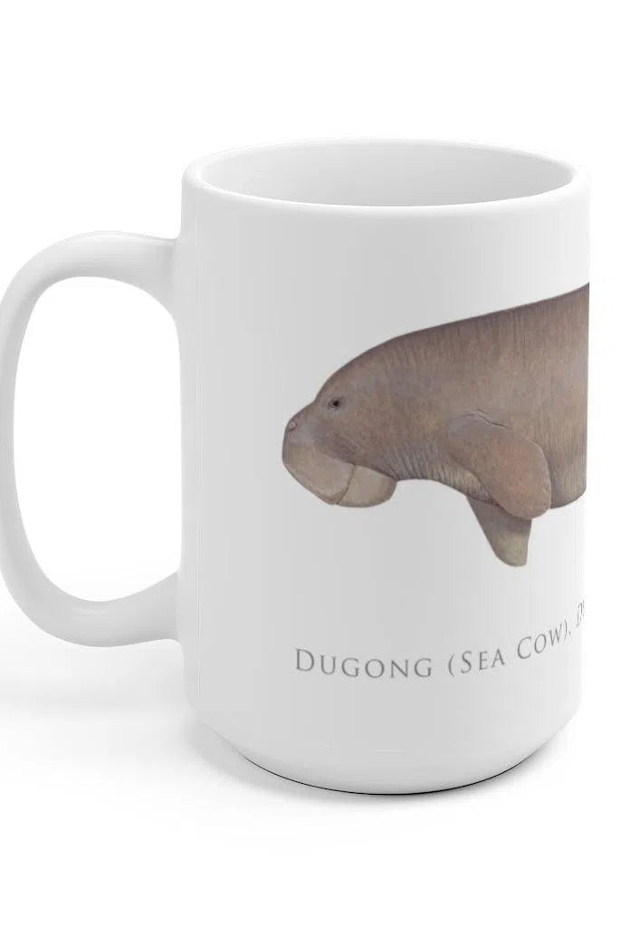 Dugong (Sea Cow) Mug-Stick Figure Fish Illustration
