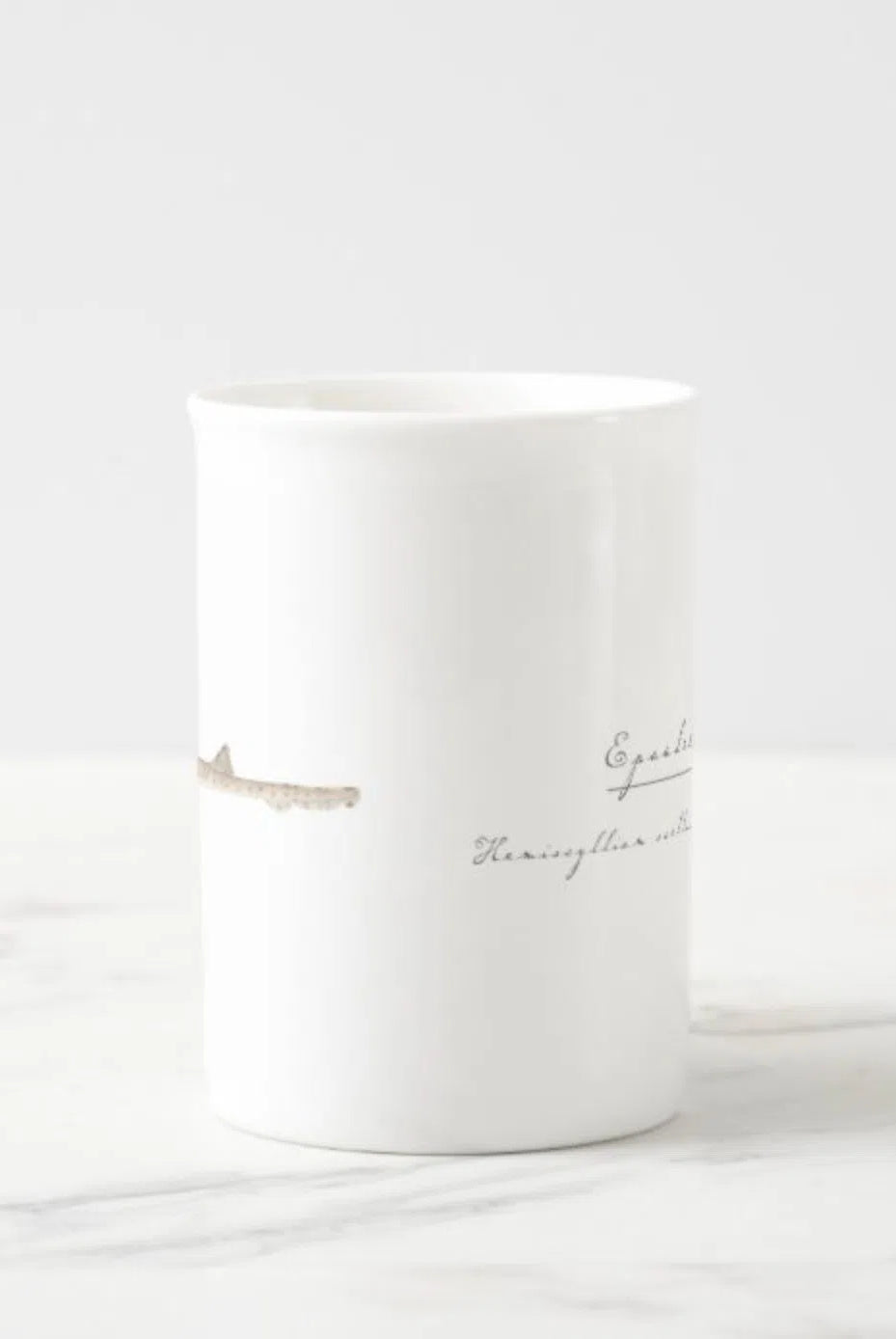 Epaulette Shark - Fine Bone China Mug-Stick Figure Fish Illustration