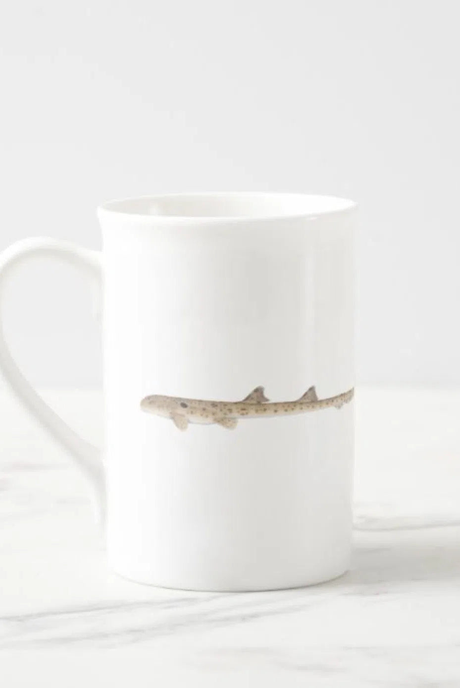 Epaulette Shark - Fine Bone China Mug-Stick Figure Fish Illustration