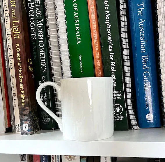 Everything - Fine Bone China Mug-Stick Figure Fish Illustration