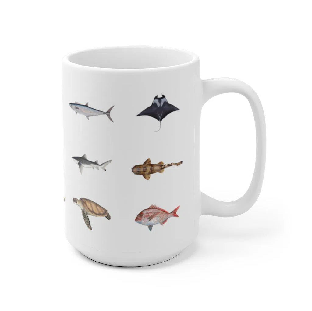Everything Mug-Stick Figure Fish Illustration
