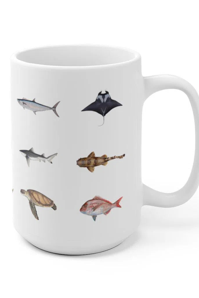Everything Mug-Stick Figure Fish Illustration