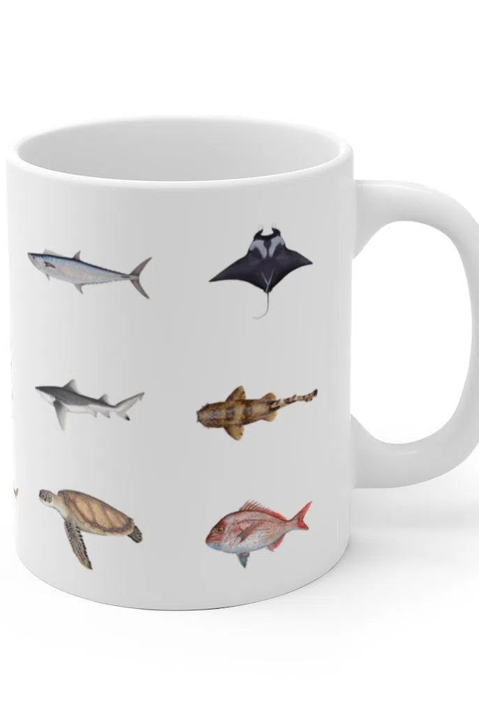 Everything Mug-Stick Figure Fish Illustration
